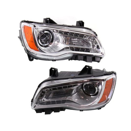 Fits 2011-2023 Chrysler 300 / Halogen Headlights with LED DRL