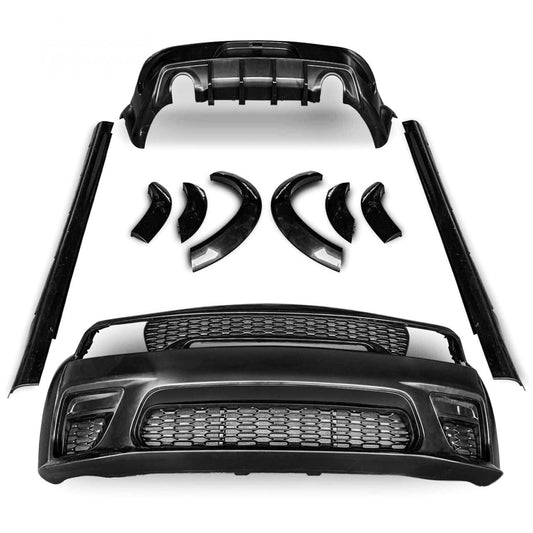2015-2023 Dodge Charger Full Complete / SRT Hellcat Widebody Kit Front and Rear Bumper