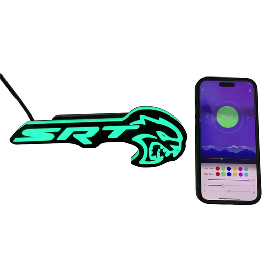 2008-2023 SRT Hellcat Emblem Logo / RGBW Flow Series LED Badge