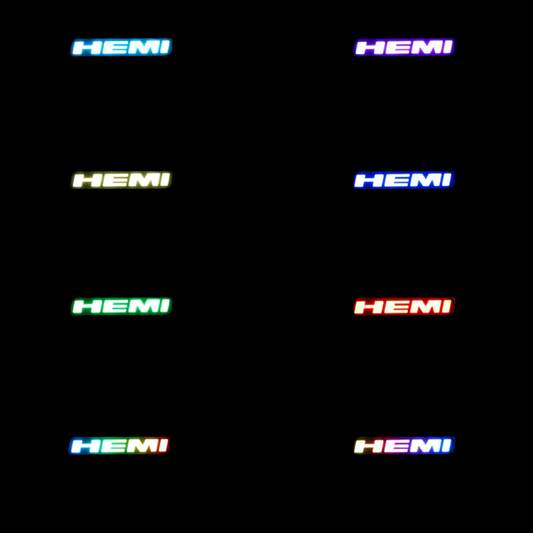 2010-2023 HEMI Emblem Logo / RGBW Flow Series LED Badge