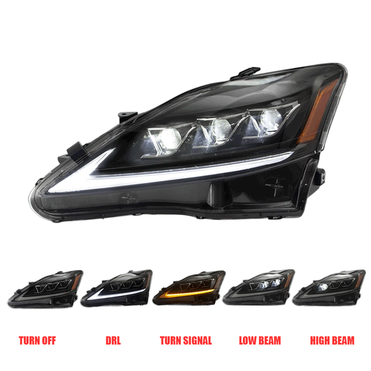 Pair 2006-2012 Lexus IS250 IS350 / LED Headlights