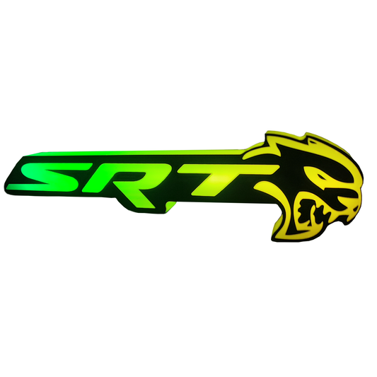 2008-2023 SRT Hellcat Emblem Logo / RGBW Flow Series LED Badge