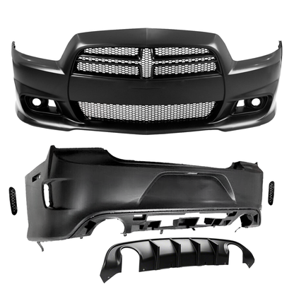 2011-2014 Dodge Charger SRT Style Front and Rear Bumper Body Kit