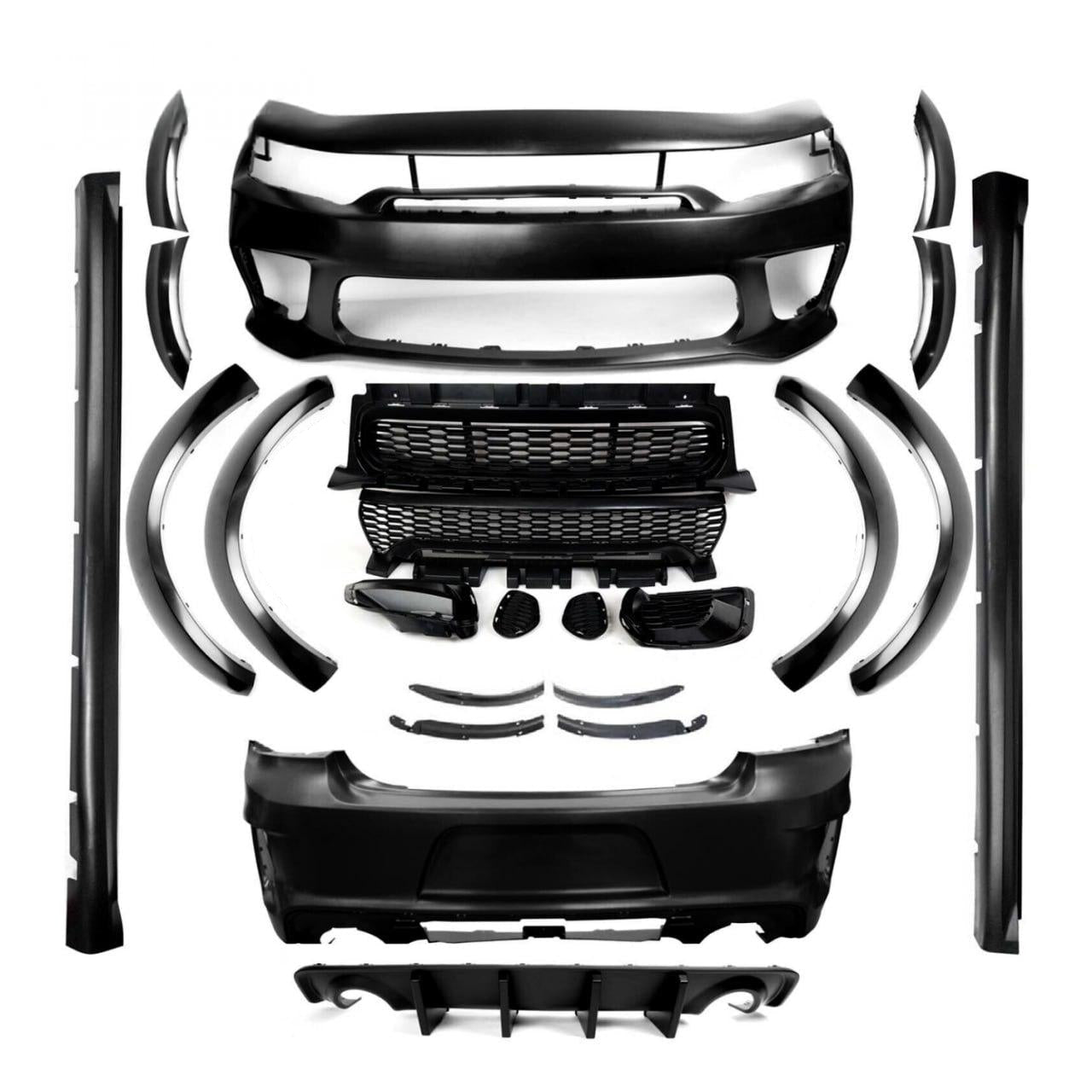 2015-2023 Dodge Charger Full Complete / SRT Hellcat Widebody Kit Front and Rear Bumper