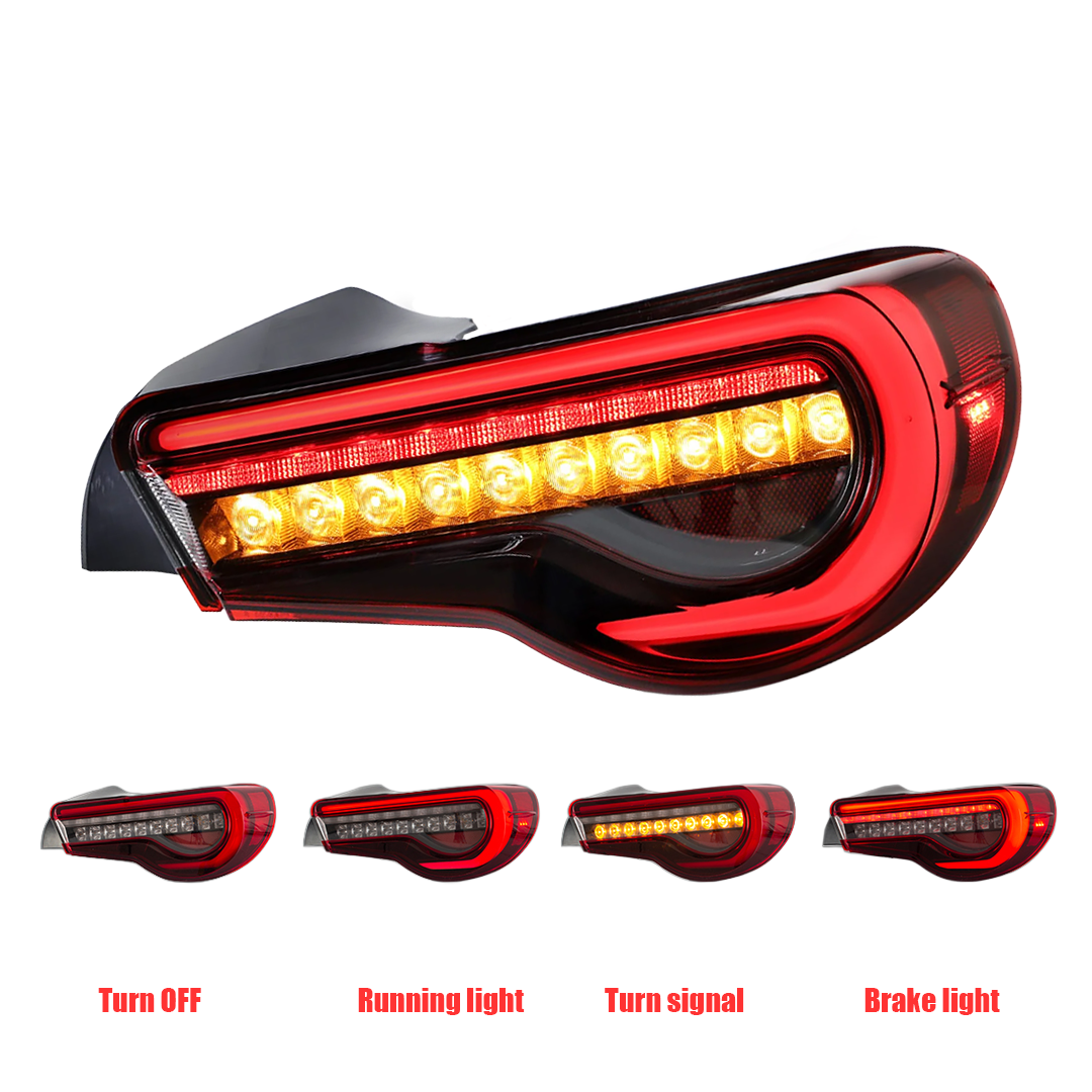 2012-2020 Toyota 86/GT86, Subaru BRZ, Scion FRS / LED Taillights with Sequential Turn Signals