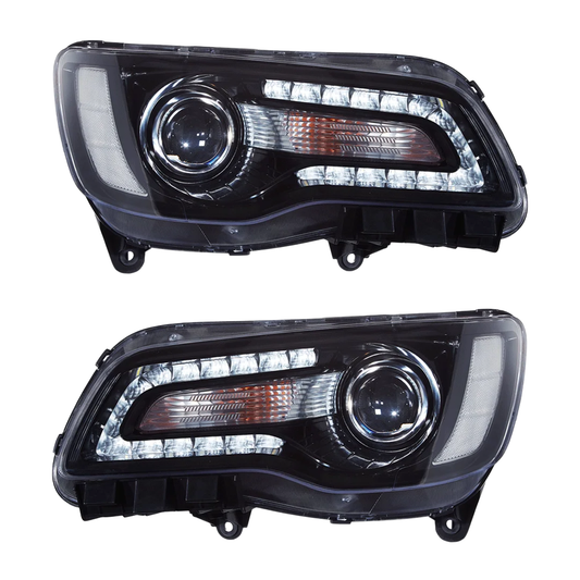 Fits 2011-2023 Chrysler 300 / Halogen Headlights with LED DRL