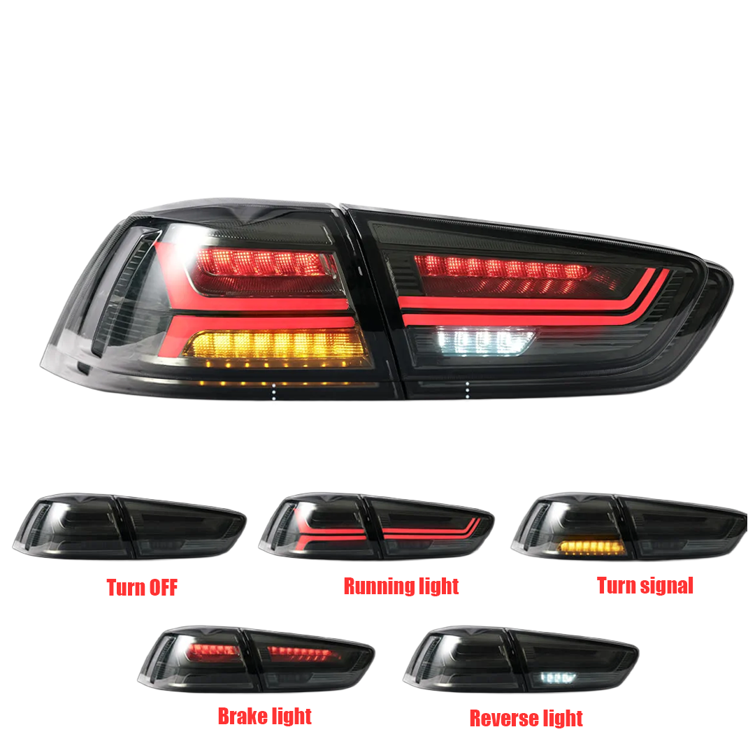 2008-2017 Mitsubishi Lancer / Smoked Style LED Taillights