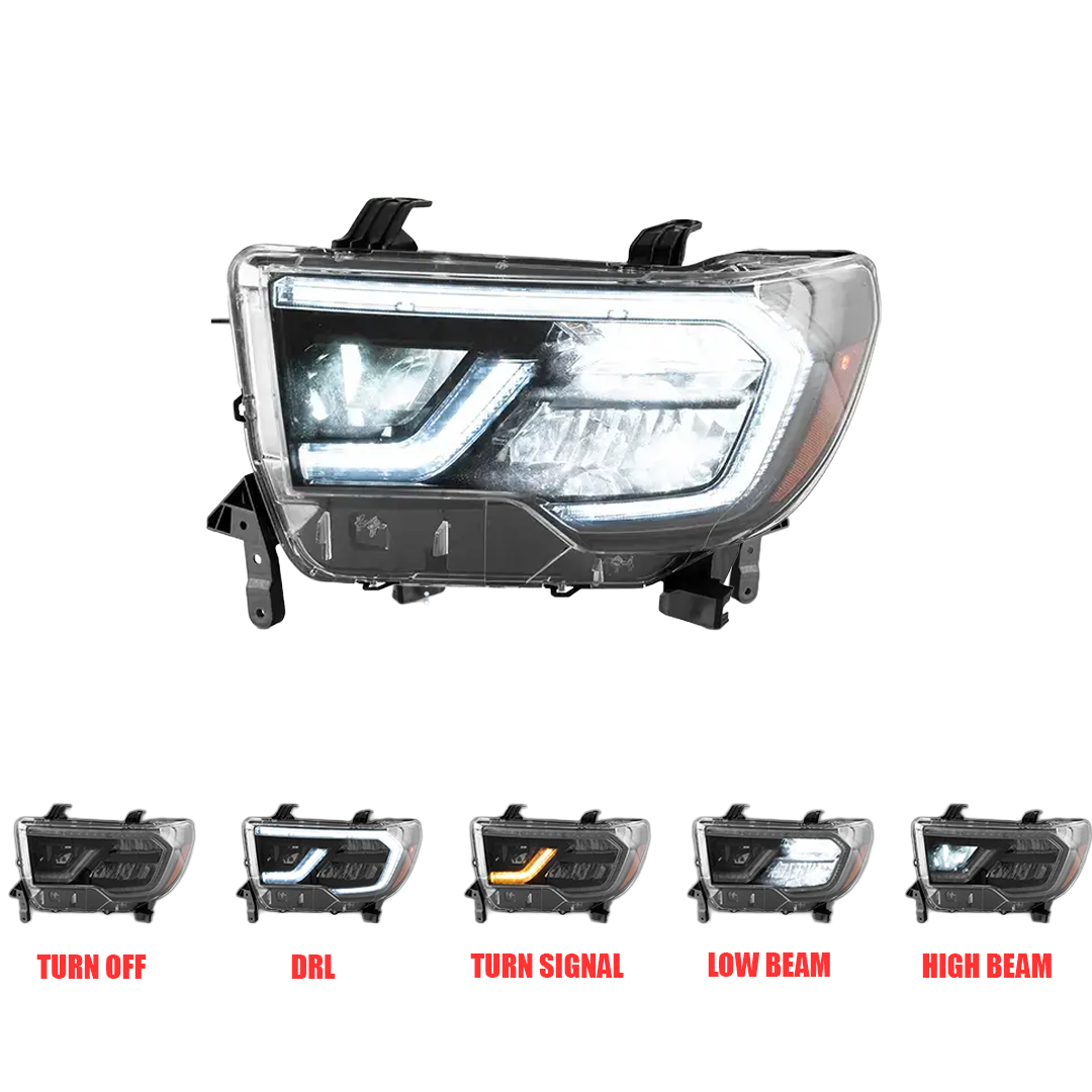 Pair 2007-2013 Toyota Tundra & 2008-2022 Toyota Sequoia / LED Headlights