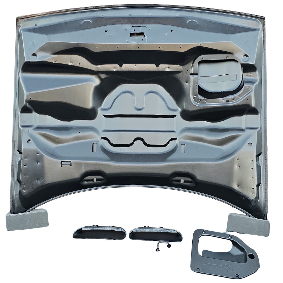2008 - 2023 Dodge Challenger / SRT Hellcat Redeye Style Dual Snorkel Aluminum Hood