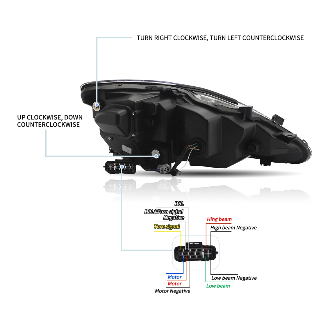 Pair 2006-2012 Lexus IS250 IS350 / LED Headlights