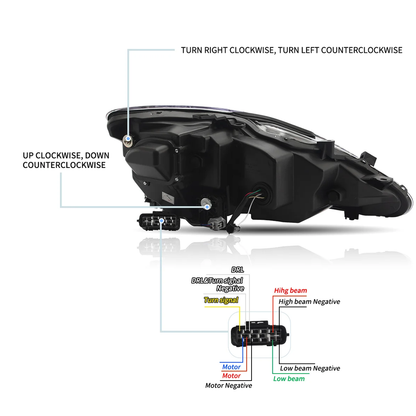 Pair 2006-2012 Lexus IS250 IS350 / LED Headlights