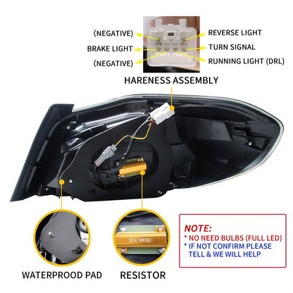 2015-2021 Subaru WRX / LED Taillights with Sequential Turn Signals