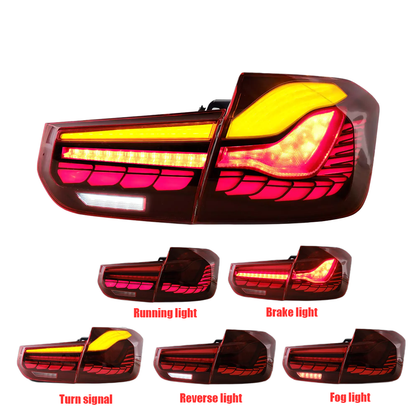 2012-2019 BMW 3Series F30 F80 M3 / GTS Style LED Taillights with Sequential Turn Signals