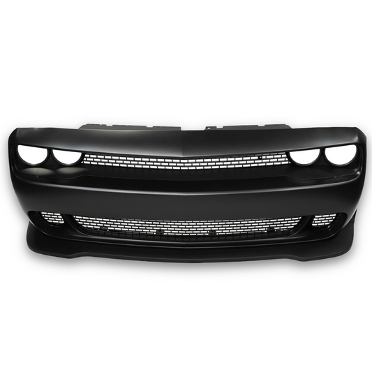 2015-2023 Dodge Challenger / Hellcat Style Front Bumper w/ Grille & HC Lip Unpaint