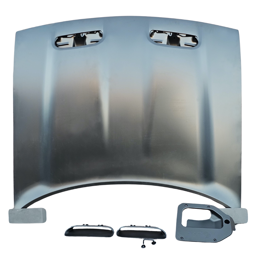 2008 - 2023 Dodge Challenger / SRT Hellcat Redeye Style Dual Snorkel Aluminum Hood