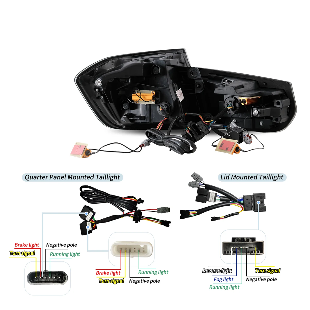 2012-2019 BMW 3Series F30 F80 M3 / GTS Style LED Taillights with Sequential Turn Signals