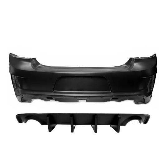 2015-2023 Dodge Charger / 21+SRT Style Rear Bumper with Diffuser
